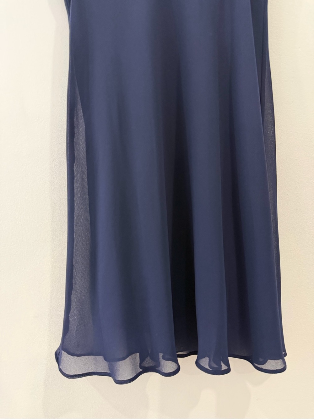 Le Bos Navy Dress with Beaded Trim - Picture 5 of 9